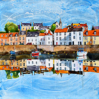 St Monans, Fife. A Limited Edition Giclée Print by Anya Simmons